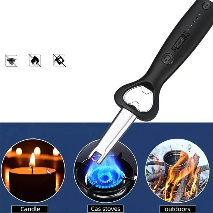 USB Arc Bbq Candle Lighter With Bottle Opener And LED Light Electric Igniter