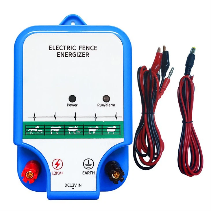 12V Solè Powered Elektrik kloti Energizer pou bèf, chwal, mouton, kochon ak lous