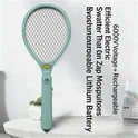 TW-05 Rechargeable Electric Moustik Swatter|Zapper moustik 6000V ak limyè ki ap dirije